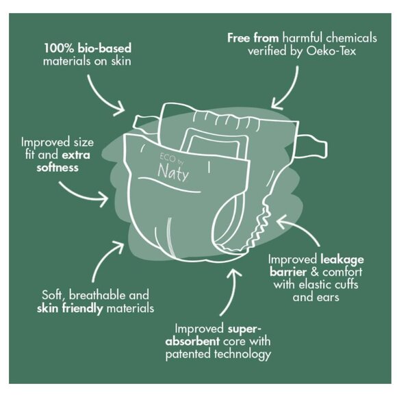 ECO by Naty Newborn diapers - Picture 2 of 3